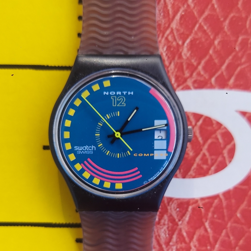 Swatch Watch TRAFFIC JAM GB412 NON WORKING COLLECTORS DISPLAY DUMMY